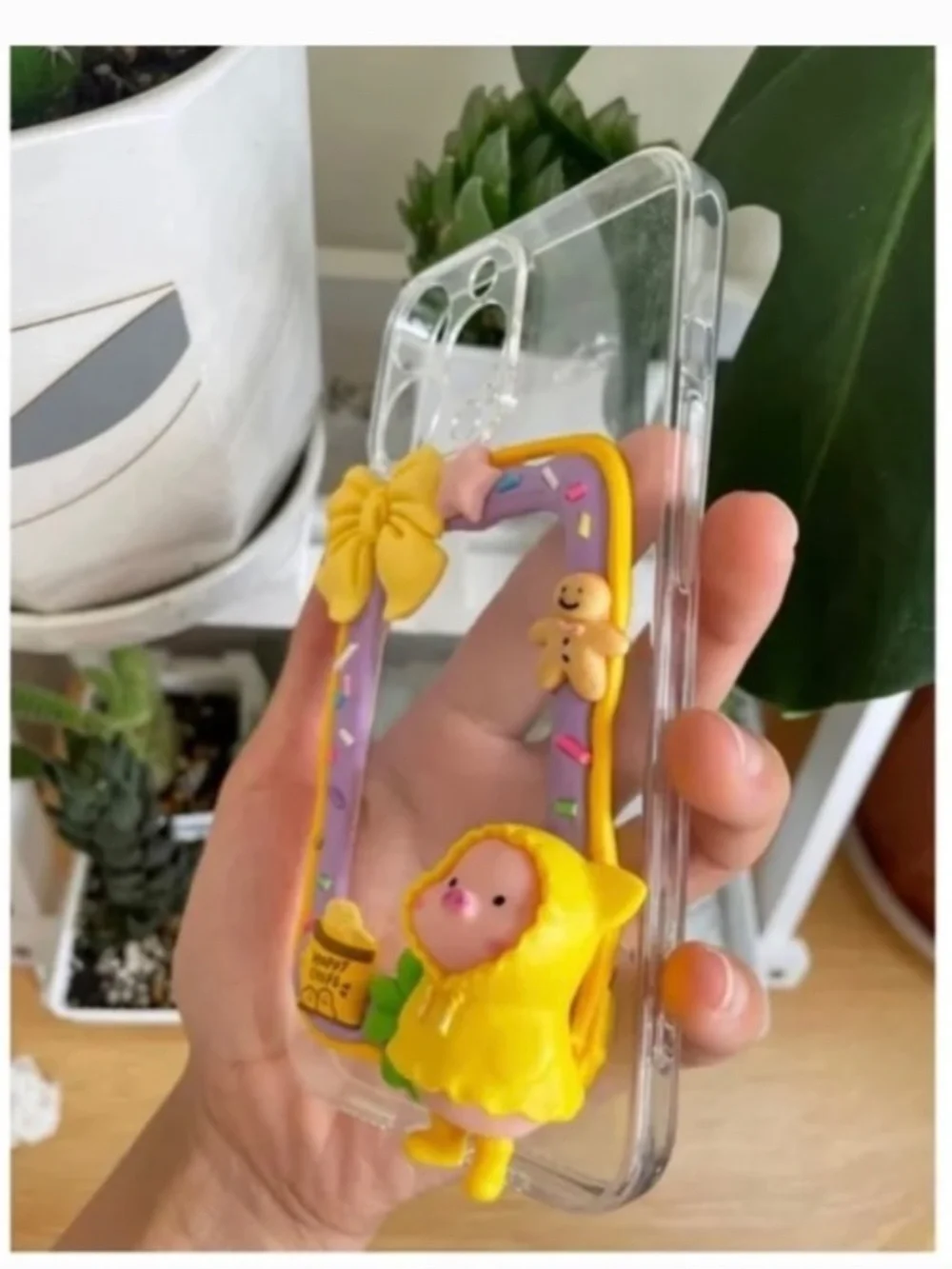 iPhone 13pro butterfly or rabbit or piggy Phone Case, Handmade cartoon case